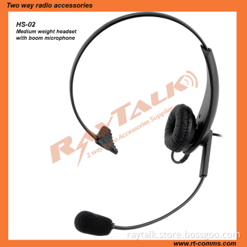 Two Way Radio Accessories D Shape Earpiece With Boom Microphone